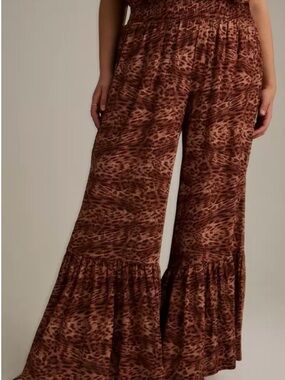 Torrid Animal-Print Wide Leg Pants